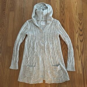 Justice size 16 long sweater button up